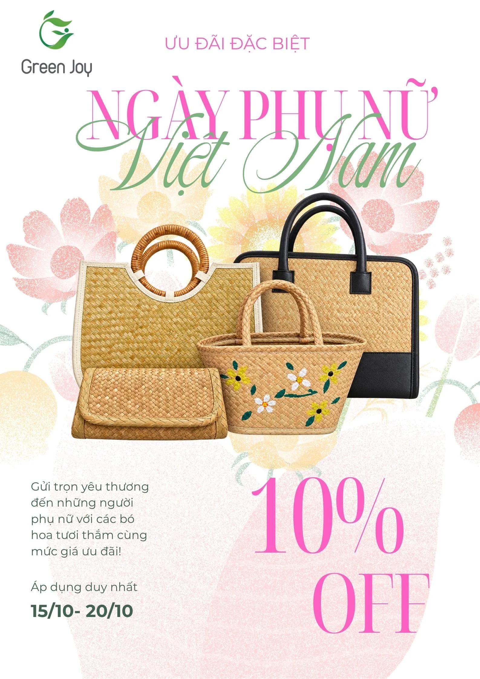 GREENJOY ƯU ĐÃI 20/10 – GIẢM NGAY 10% TỪ 15/10 ĐẾN 20/10