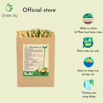 Ống hút cỏ bàng khô Green Joy - túi 500 ống