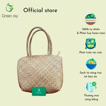 Giỏ cỏ bàng Green Joy miệng bầu 