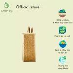 Giỏ cỏ bàng Green Joy tay cầm gỗ