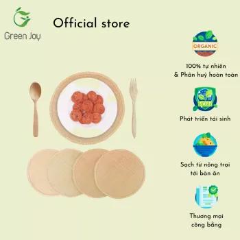 Thảm bàn ăn cỏ bàng Green Joy tròn (Combo 4)