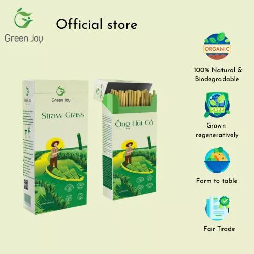 Ống hút cỏ bàng khô Green Joy - hộp thuốc lá 50 ống 